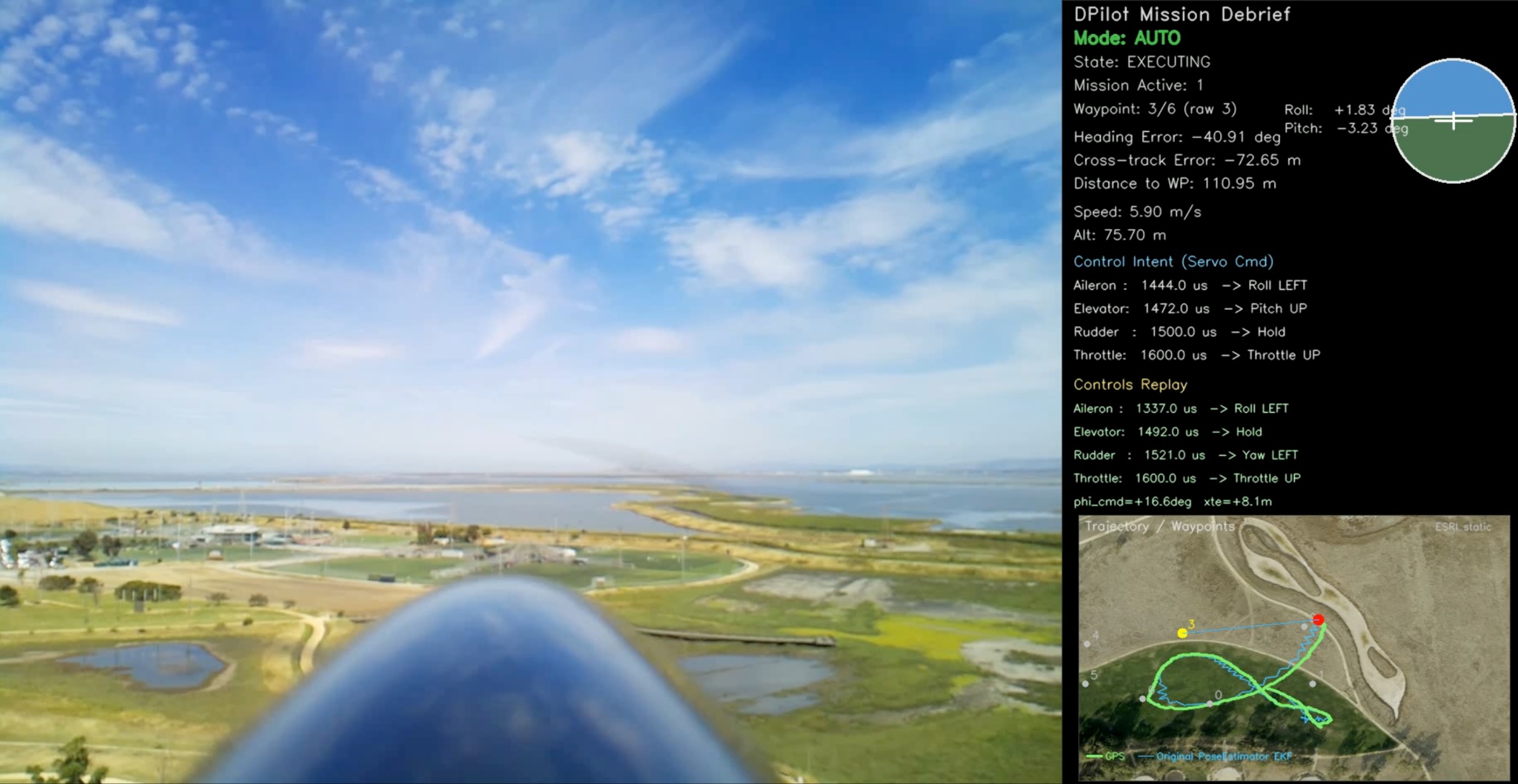 DPilot test flight at Baylands Park in Sunnyvale, California